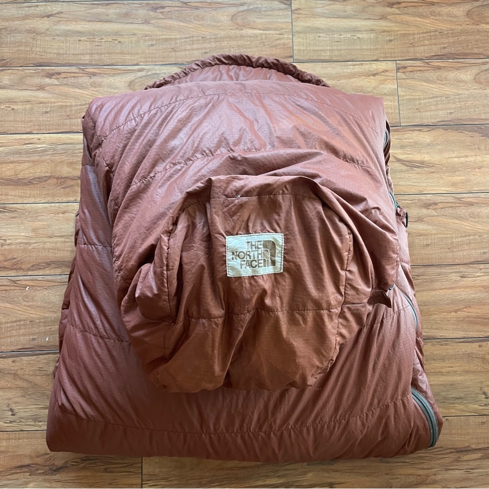 Vintage THE NORTH FACE GOOSE DOWN SLEEPING BAG Brown Color . 80+” U.S.A. - Picture 5 of 9